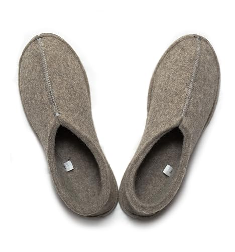 Alpaca & Sheep Soft Wool 100% All-Natural Felt Slippers for Men and Women4