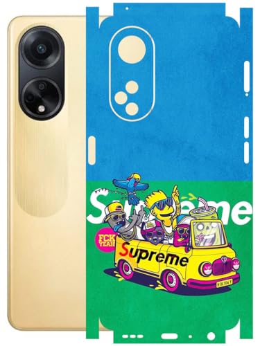 Image of AtOdds - Full Body Back Screen Guard Protector Film - Lamination Wrap Skin Sticker Compatible with Oppo F23 (5G) | Scratchproof Matte Finish (Simps)
