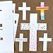 FreshCut Crafts 100 Pieces White Cross Cutouts with IDEA Guide, 2-Sided US Made Card Stock Punch Out Large and Small Crosses for Bible Crafts, Sunday School, Classroom Decor & Faith-Based Activities