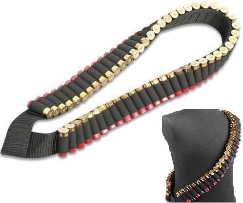 10, 12 & 20 Gauge GA Stealth Black 56 Round Shotgun Shotshell Ammo Shot Shell Shoulder Bandolier Bandoleer Carrier