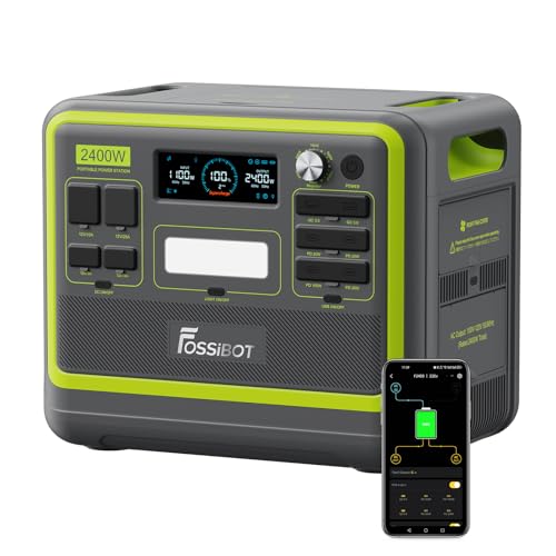 FOSSiBOT 大容量ポータブル電源 2048Wh 2400W 640000mAh 車中泊・キャンプ・防災 非常用電源 F2400 中古美品 【工具専門店 テイクハンズ金沢野々市店】 Amazon.co.jp: FOSSiBOT ポータブル電源 F2400 大容量 2048Wh リン酸鉄