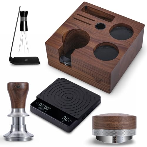 KNODOS 54mm Espresso Accessories Kit For Breville Brewing Culture Set | Includes Walnut T…