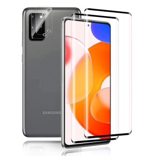 Carantee Schutzfolie für Panzerglas für Samsung Galaxy S20 Plus 2 Stück Hohe Touch-Empfindlichkeiti Displayschutz +2 Kameraschutz 9H Kratzfest Schutzglas HD Blasenfrei Anti-Fingerabdruck Folie