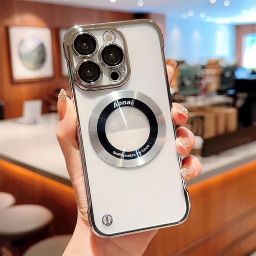 Coque iPhone 14 Pro Max ultra mince magnétique avec pare-chocs transparent