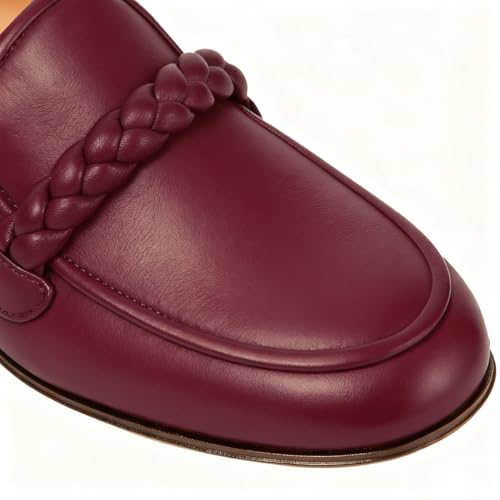 Image of MOOMMO Women Comfortable Suede Loafer Flats Round Closed Toe Slip On Penny Loafers Knitted Strap Oxford Loafer Shoes for Office Ladies Work Daily Casual Club Driver Flats Spring Elegant 4-11 M US