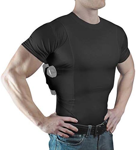 Men's Concealed Carry Holster Undershirt, Crew Neck, CCW Compression