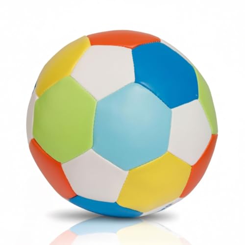 alldoro 60313 Softball &Oslash; 18 cm, extra weicher Schaumstoff-Fu&szlig;ball f&uuml;r Kinder ab 0 Jahren, bunt, Ball f&uuml;r indoor & outdoor