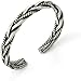 Price comparison product image KF-Premium 925 Sterling Silver Thai Handmade Mens Bracelet Vintage Open Bangle Twisted Cuff | Gift for Him