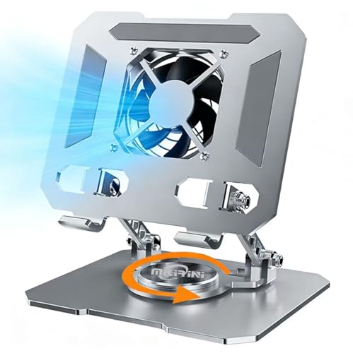 360° Rotating Tablet Stand with Cooler for iPad and Samsung