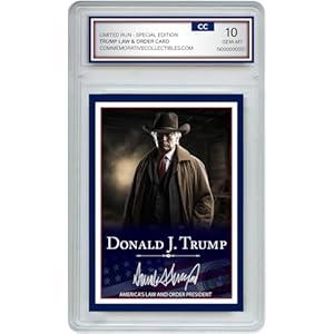 Trump Law & Order Trading Card – Old West Cowboy Edition – Limited Collector’s Trump Gift, Gem Mint 10 – Celebrating Americana & Justice, Political Memorabilia