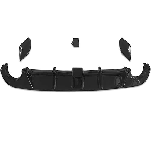 と互換性があるVW と互換性があるフォルクスワーゲン ゴルフ MK6 GTI GTD TSI TDI 2008-2013 車用リアバンパーディフューザーリップスポイラースプリッターボディキットに適合(GTI GTD Bright Black)