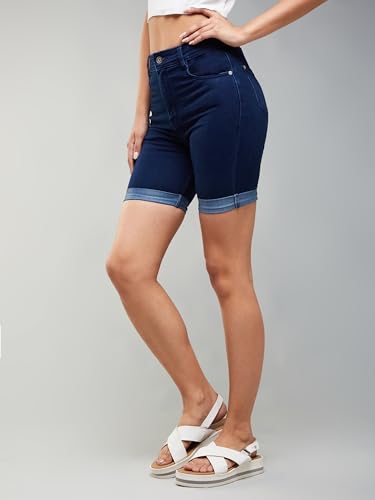 Image of Dolce Crudo Women's Regular High Rise Stretchable Denim Shorts