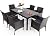 Sophia & William 7 Pieces Patio Dining Furniture for 6-8 People, Outdoor PE Rattan Chairs and Expandable Rectangle Metal Table Set, Modern Outside Dining Set with Cushions for Porch, Backyard, Terrace