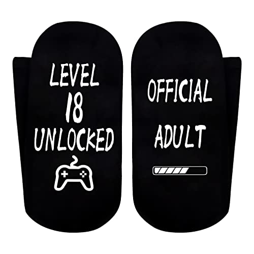 Belloxis Gifts for 10-18 Year Old Boys 12 13 18th Birthday Gifts Gaming Socks for Teen Boys Cool Mens Grip Socks Black2