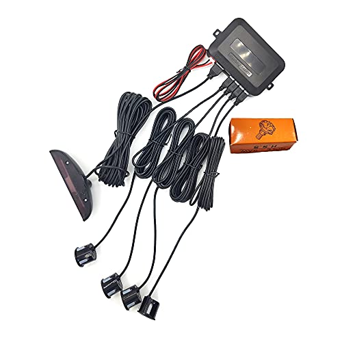 Auto parkeren, ultrasone sensoren, led-afstandsweergave met geluidswaarschuwing + mute-schakelaar voor auto, vrachtwagen, bestelwagen + 4 parkeersensoren - Afbeelding 7