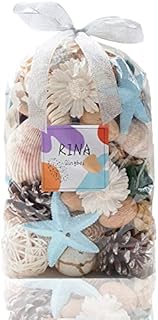 Qingbei Rina Spring Pot pourri Bag,Ocean Breeze Scented Pot pourri Dried Flower,Large 500g,Fragrance Vial Included,Bowl Vase Filler,Home Fragrance Wedding Party Decor(Blue)