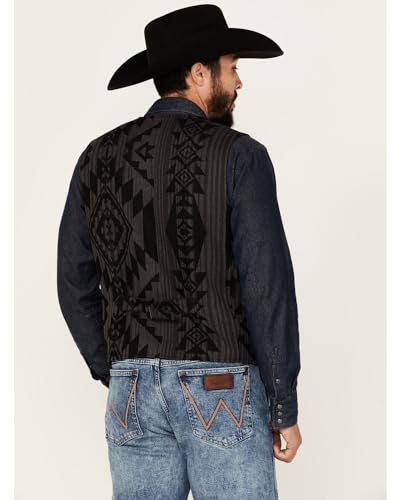 Cody James Men's Yuma Southwestern Jacquard Vest - CJSP24V15-BLK X- US4