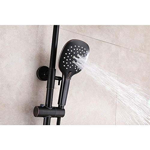 Robinet de bain cascade mural avec un ensemble de pommeau de douche - 5
