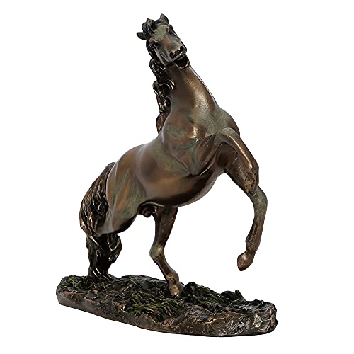 Image of eCraftIndia Running Horse Cold Cast Bronze Resin Decorative Figurine, Brown, One Size (UBKC273)