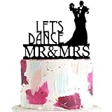 Mr & Mrs Dancing Wedding Cake Topper Let's Dance Cake Topper Funny Dancing Cake Topper Dancing Couple Themed Cake Topper for Wedding Engagement Anniversary Bridal Shower Party Supplies