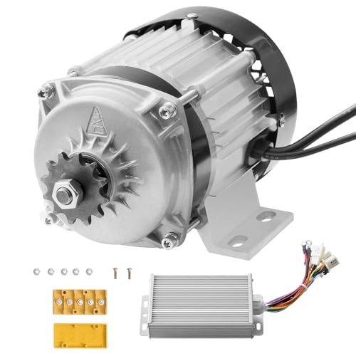 VEVOR 500 W Elektrischer Bürstenloser Gleichstrommotor-Bausatz, Bürstenloser Elektromotor – 48 V 2700 U/min Motor mit verbessertem Drehzahlregler für Go Karts E-Bike Motorrad Roller