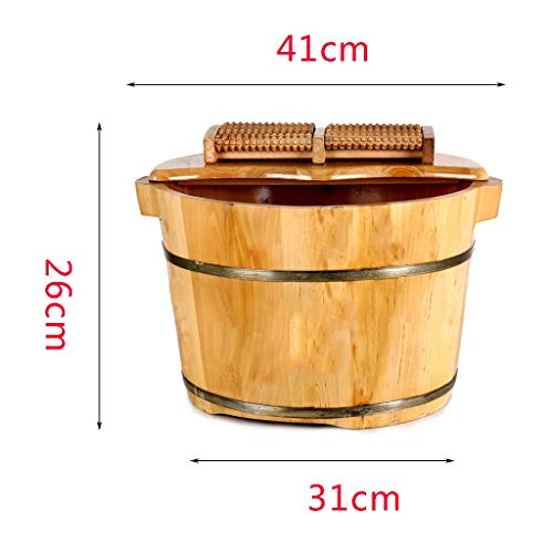 Baño de pies de madera con masaje y tapa miniatura 6