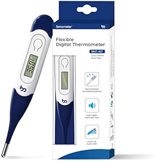 Femometer Thermometer for Adults Digital Thermometers with Flexible Tip, Fast Accurate Oral Body Thermometer for Adults Kids and Babies