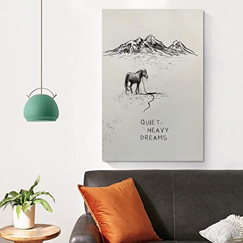 Poster Zach Bryan Quiet Heavy Dreams cadeau idéal mélomane sur toile