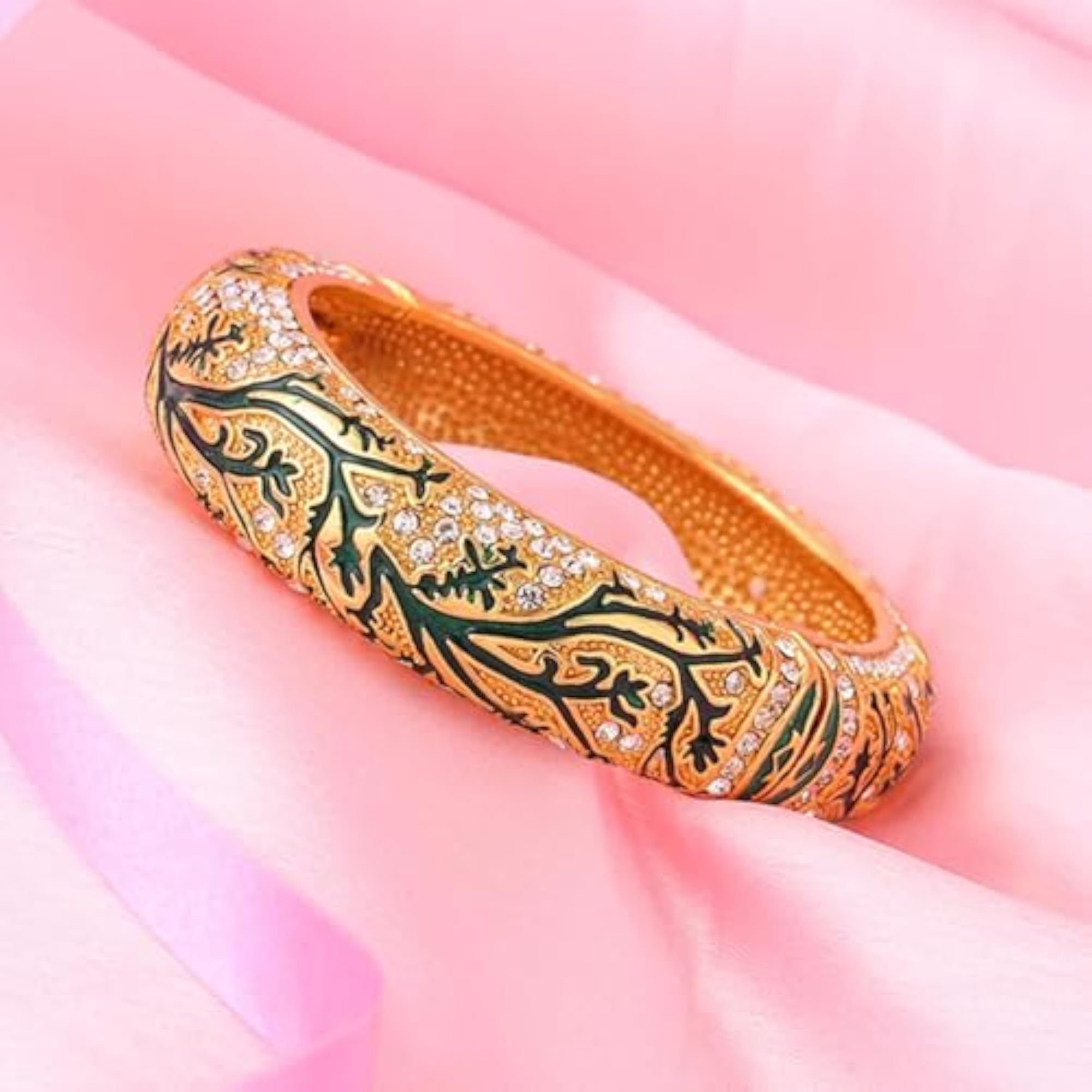 Gold Plated Pattern Bracelet for Women and Girls