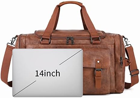 YUDAGOOD Luggage Travel Bag Waterproof PU Leather Large Capacity Travel Bag (Brown) 8 YUDAGOOD Luggage Travel Bag Waterproof PU Leather Large Capacity Travel Bag (Brown)