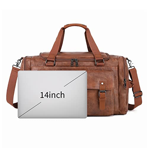bolsa de viagem vintage à prova d'água de couro PU bolsa de viagem bolsa de viagem de fim de semana