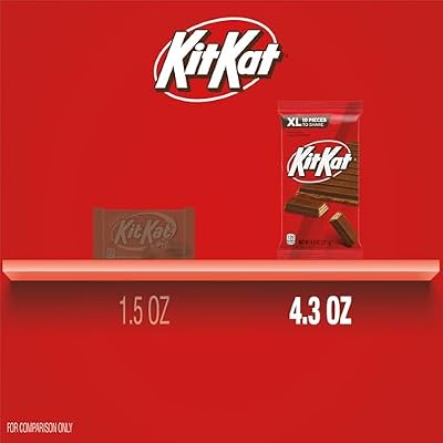 KIT KAT Milk Chocolate Wafer XL, Candy Bar, 4.3 oz (10 Pieces)