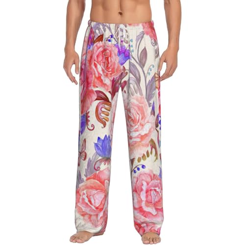 Vêtement de détente homme avec ce pantalon de pyjama en flanelle polaire imprimé