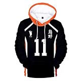 KaO0YaN Sweat À Capuche Homme, Costume de Personnage de Cos de Garçon de Volley-Ball D'Anime, Sweat-Shirt À Capuche de Pull À Capuche de Mode 3D-08_XS