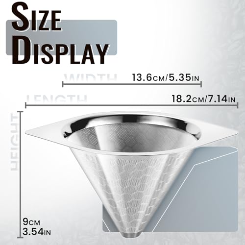 HAPYHOOM Reusable Stainless Steel Coffee Filter