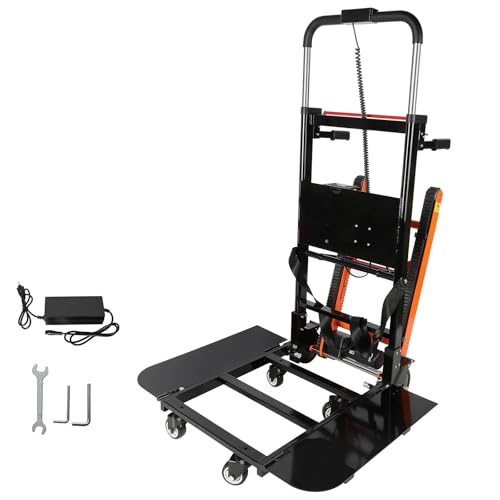 JKELPV Trailer Hand Truck Electric Stair Climbing Hand Trucks With Removable Extension Tray, 440lbs Max Load Capacity Stair Climbing Dolly home Hand Truck