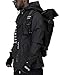 MFCT Streetwear Techwear Jacket for Men (US, Alpha, Medium, Regular, Regular, Black3)