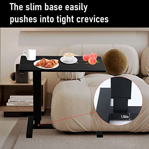 Erinaik Overbed Table with Wheels Adjustable Height, Hospital Bed Table Laptop Bedside Table, Multi-Purpose Pneumatic Mobile Over The Bed Table - Thumbnail 6