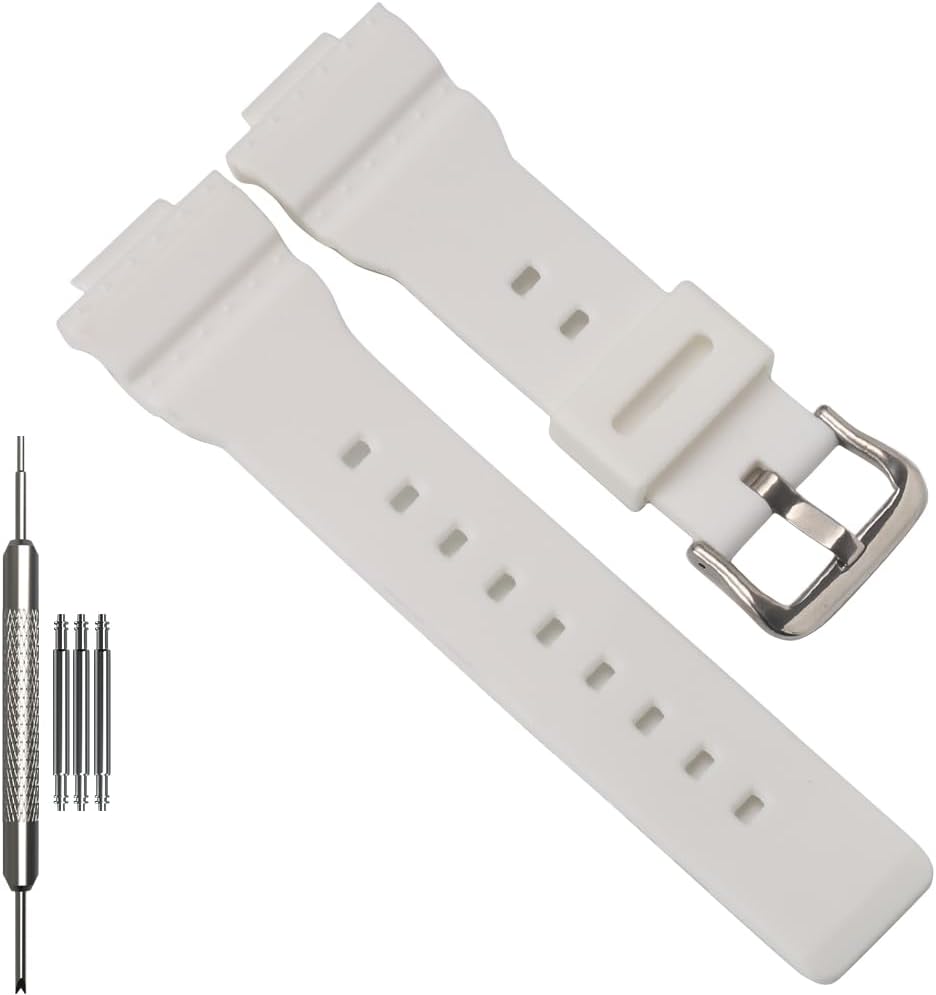 Resin Replacement Watch Band Compatible with Casio Baby-g BA-110 BA-111 BA-112 BA-120 BA-125 Strap Women's Watch Accessories