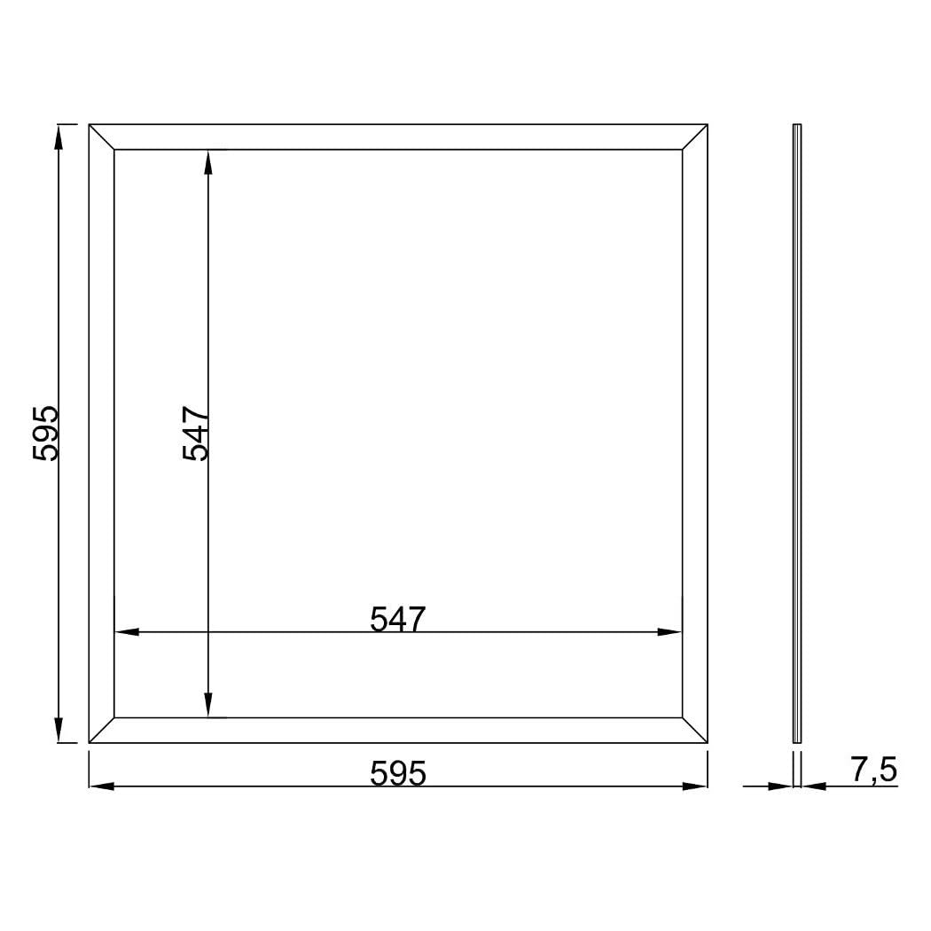 Pannello 48W Luce LED Quadrato 60X60 CM Incasso Sospensione PLAFONIERA Bianco - 1640 - Bianco Freddo