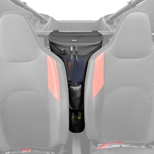 KEMIMOTO 2024 2025 2026 XP 1000 Center Storage Bag with Cup Holder Compatible with Polaris RZR XP 1000/ RZR XP 4 1000 2024 2025 Accessories 1680D High-Density Shoulder Storage with Anti -mud Zipper