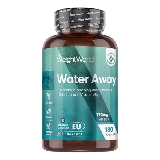 Upptäck Water Away kapslar från WeightWorld - 180 kapslar - vätskedrivande kosttillskott för män & kvinnor - Dermatologiskt testat under adekvat översyn. Naturligt baserat produkt!