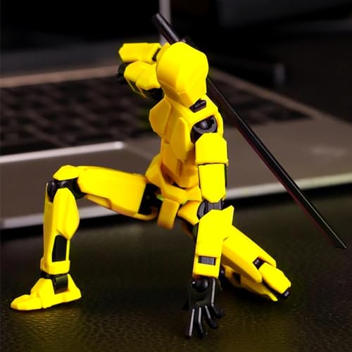 Image of Rugwun 2026 New Titan 13 Action Figure, Multi-Jointed Movable Robot Action Figures, 3D Printed Action Figure Nova 13 Figure, 13 Action Figures Desktop Decorations for Kids Adult (Yellow)