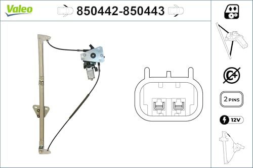 Elevalunas eléctrico izquierdo Valeo 850442 para sustitución de ventanillas 2