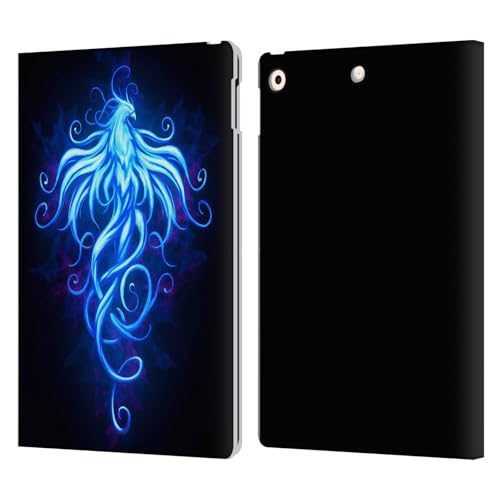 Étui portefeuille iPad 10.2 en cuir bleu roi Phoenix 2 Christos Karapanos protection rabat