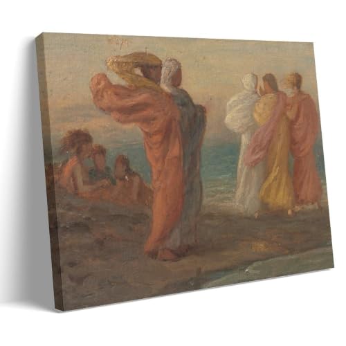 Cuadro de lienzo Fiesta De Música por Elihu Vedder, póster artístico de gran calidad con marco