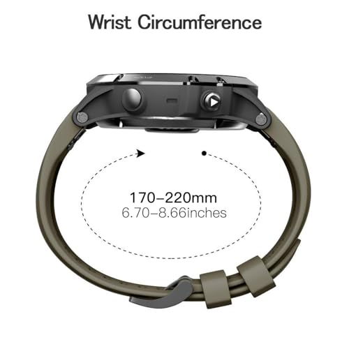 Bracelet en silicone marron pour Fenix 8 et Fenix 6/7 - 5