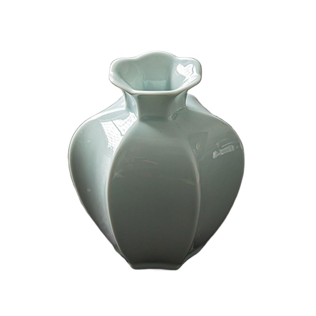 EINES Chinese Style Home Indoor Vase Flower Arrangement Tea Room Desktop Ornaments Ceramic Small(A)