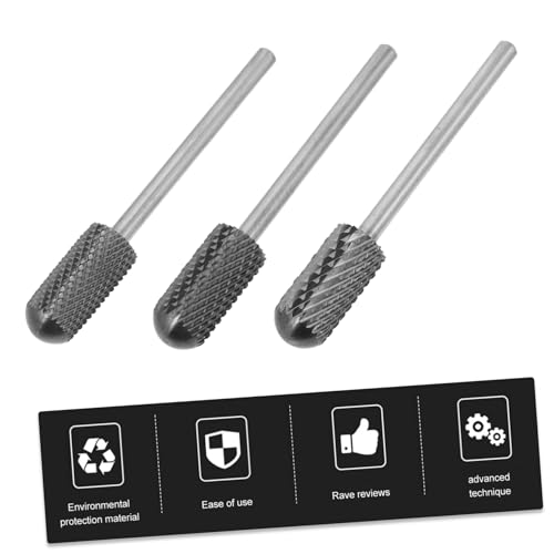 Foret à manucure 3 pièces pour coupe nette et polissage des ongles