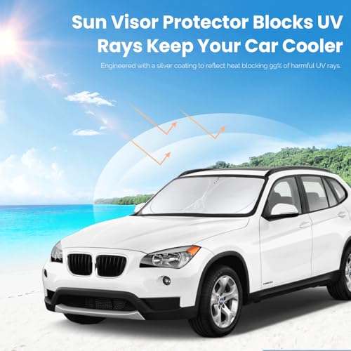Image of Windshield Sunshade for BMW X1 2011-2013 2014 2015 Sun Visor Sun Shade
